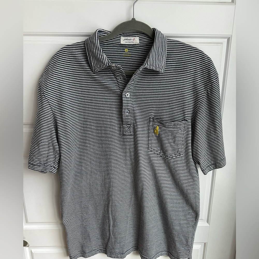 Johnnie-O Classic Four-Button Striped Polo Shirt
Size Medium